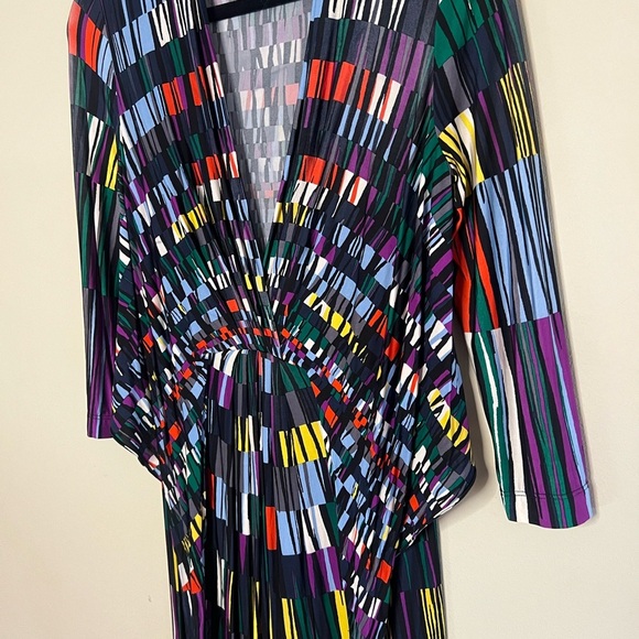 BCBGMaxazria Adele Wrap Multicolor Dress - Picture 6 of 16